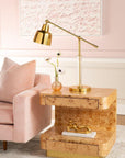 EMIL 2-DRAWER SIDE TABLE, BURL - Maison Vogue