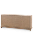 Meredith Extra Large 4-Door Cabinet, Brown - Maison Vogue
