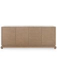 Meredith Extra Large 4-Door Cabinet, Brown - Maison Vogue