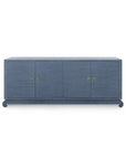 Meredith Extra Large 4-Door Cabinet, Navy Blue - Maison Vogue