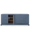 Meredith Extra Large 4-Door Cabinet, Navy Blue - Maison Vogue