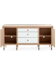 Sofia 3-Drawer & 2-Cabinet, Bleached Cerused Oak - Maison Vogue