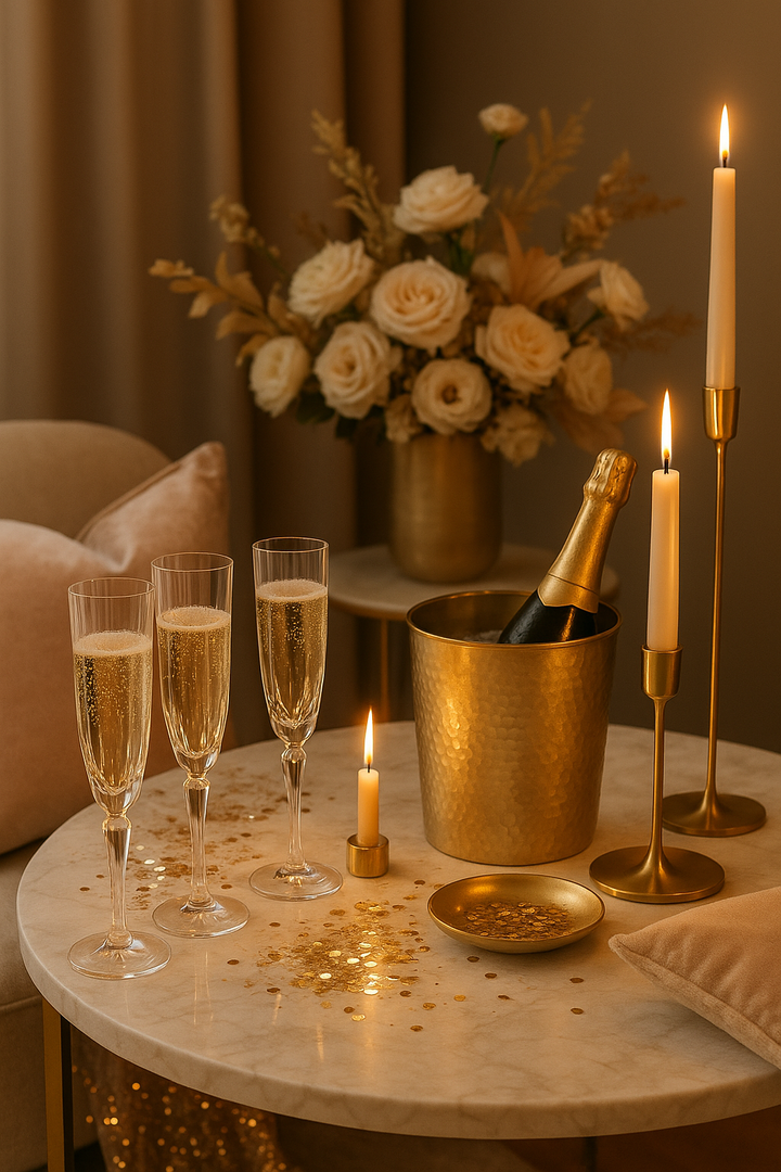 ✨ New Year’s Eve at Home: Sparkling Décor and Sips to Ring in 2026