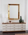 Tristan Extra Wide Large 9-Drawer, Sand White, Sesame Finish Oak Veneer