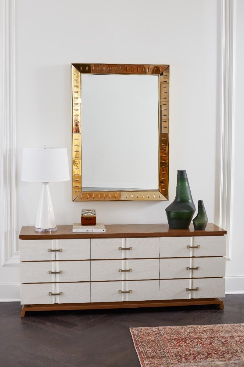 Reese Large Mirror, Antique Gold