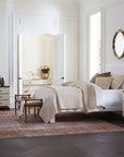 Tristan Extra Wide Large 9-Drawer, Sand White, Sesame Finish Oak Veneer