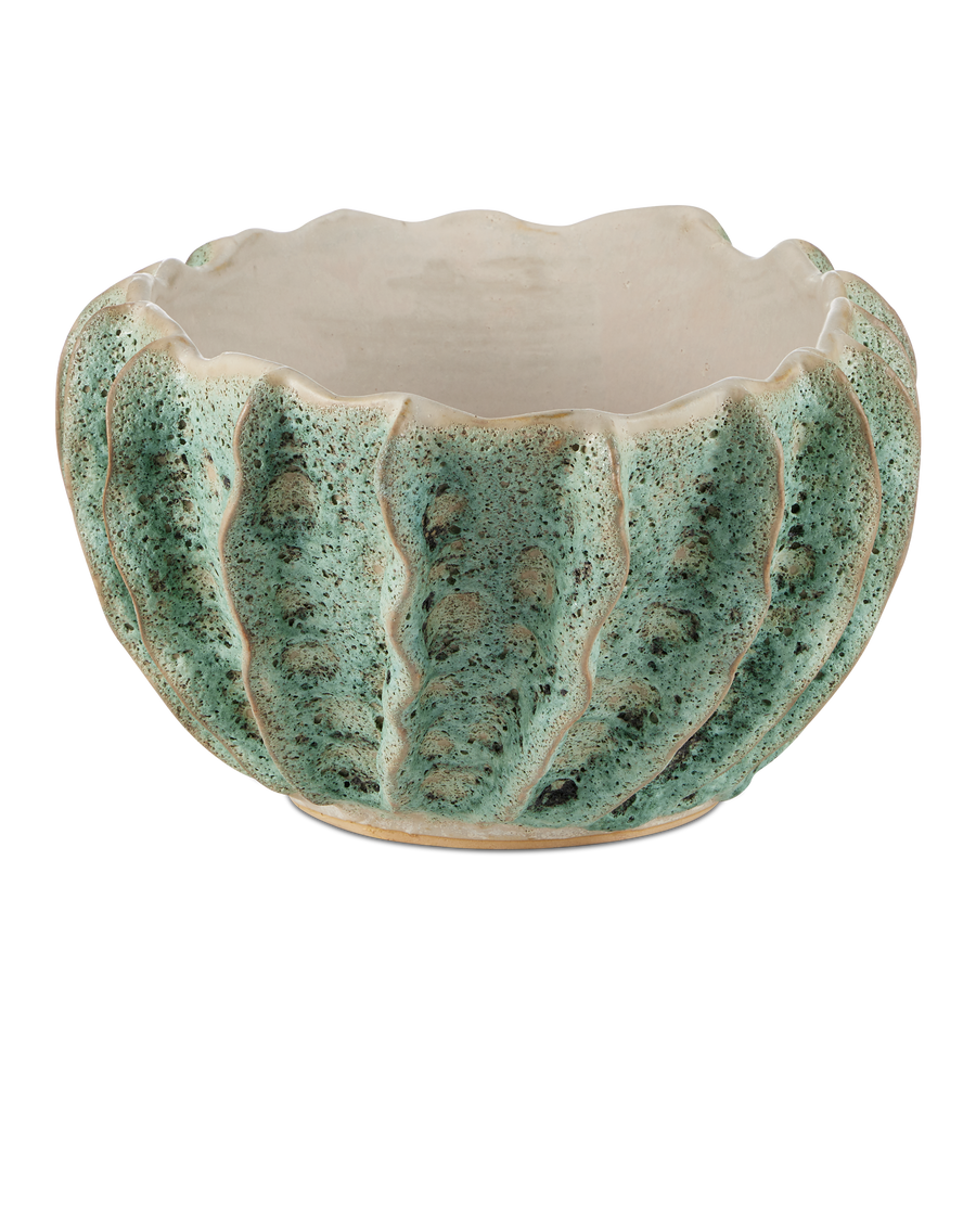 Sunken Boat Oval Green Bowl