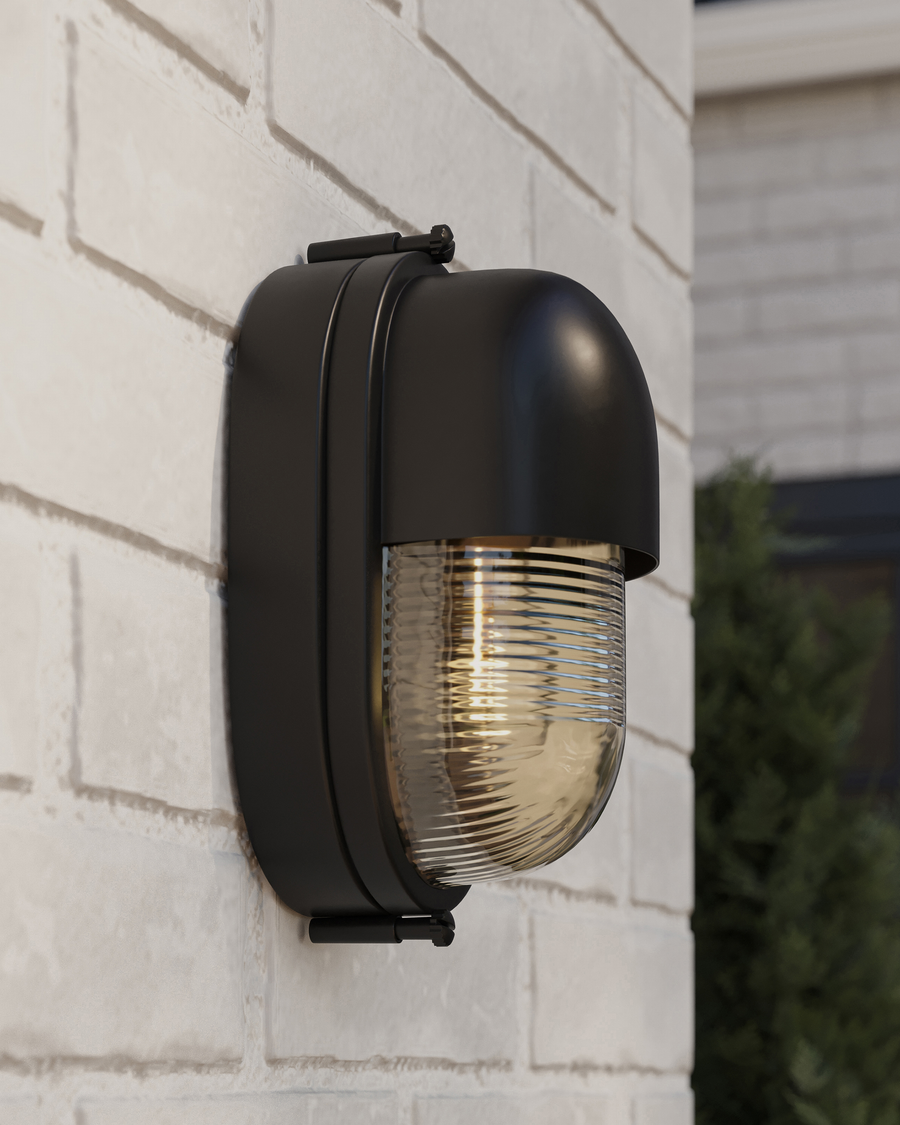 Maritime Black Outdoor Wall Sconce