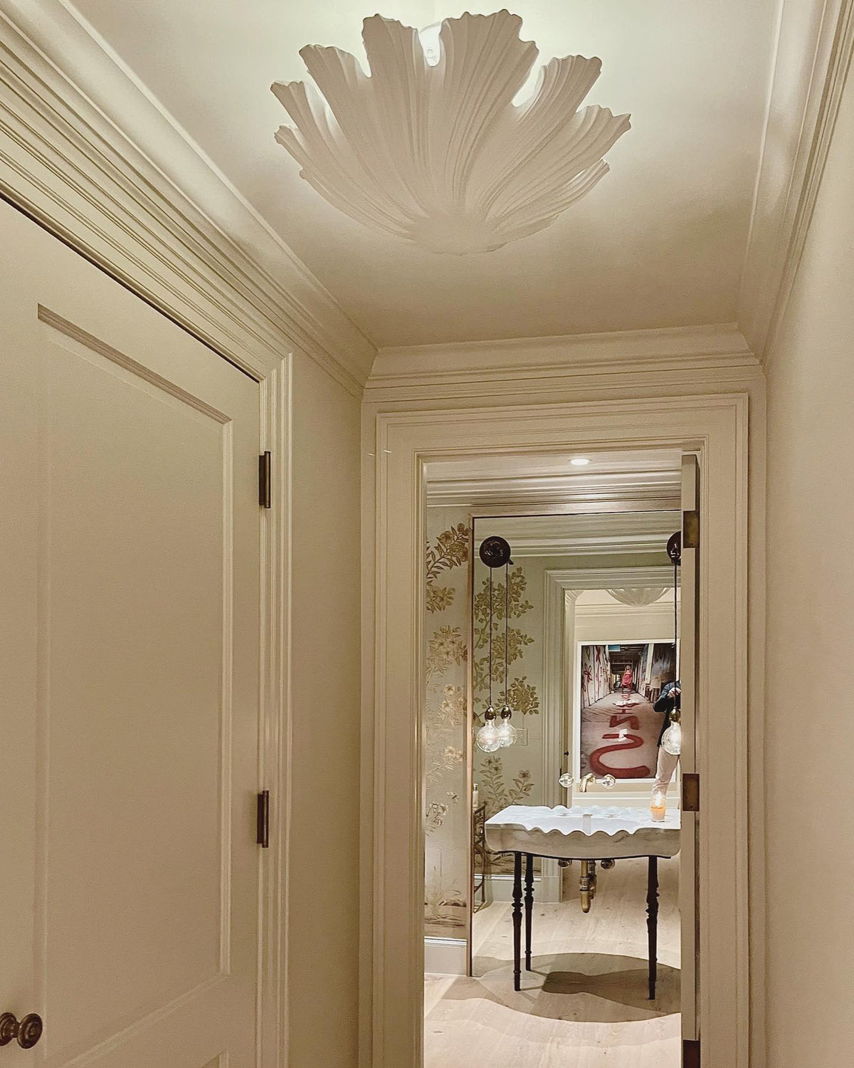 Hadley White Semi-Flush Mount - Maison Vogue