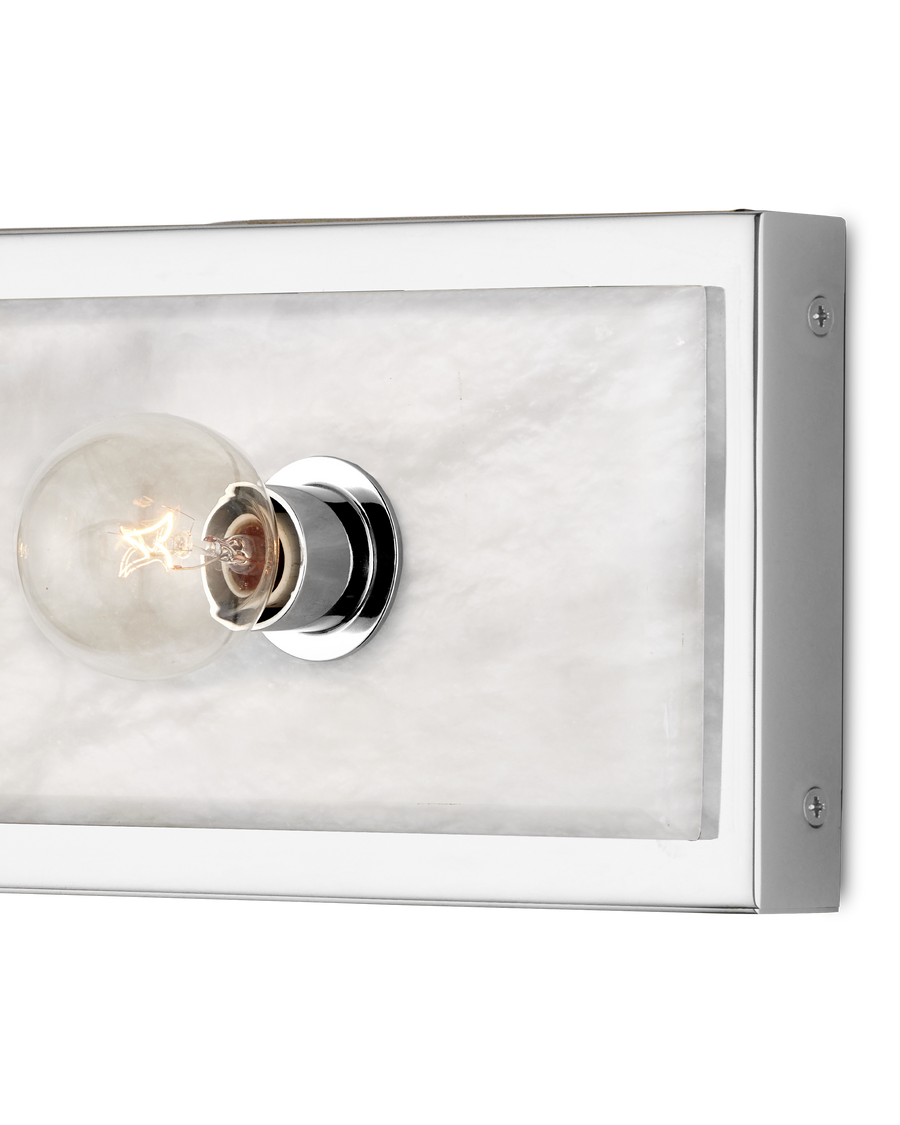 Berdine Medium Nickel Bath Wall Sconce