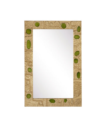 Beau Monde Gold & Green Mirror