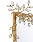 Forget-Me-Not Gold Rectangular Mirror