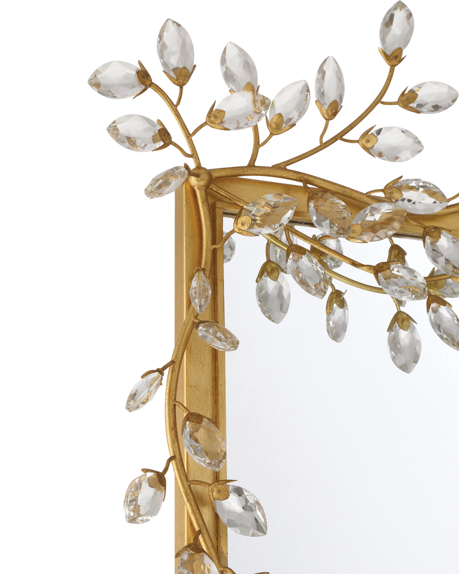 Forget-Me-Not Gold Rectangular Mirror