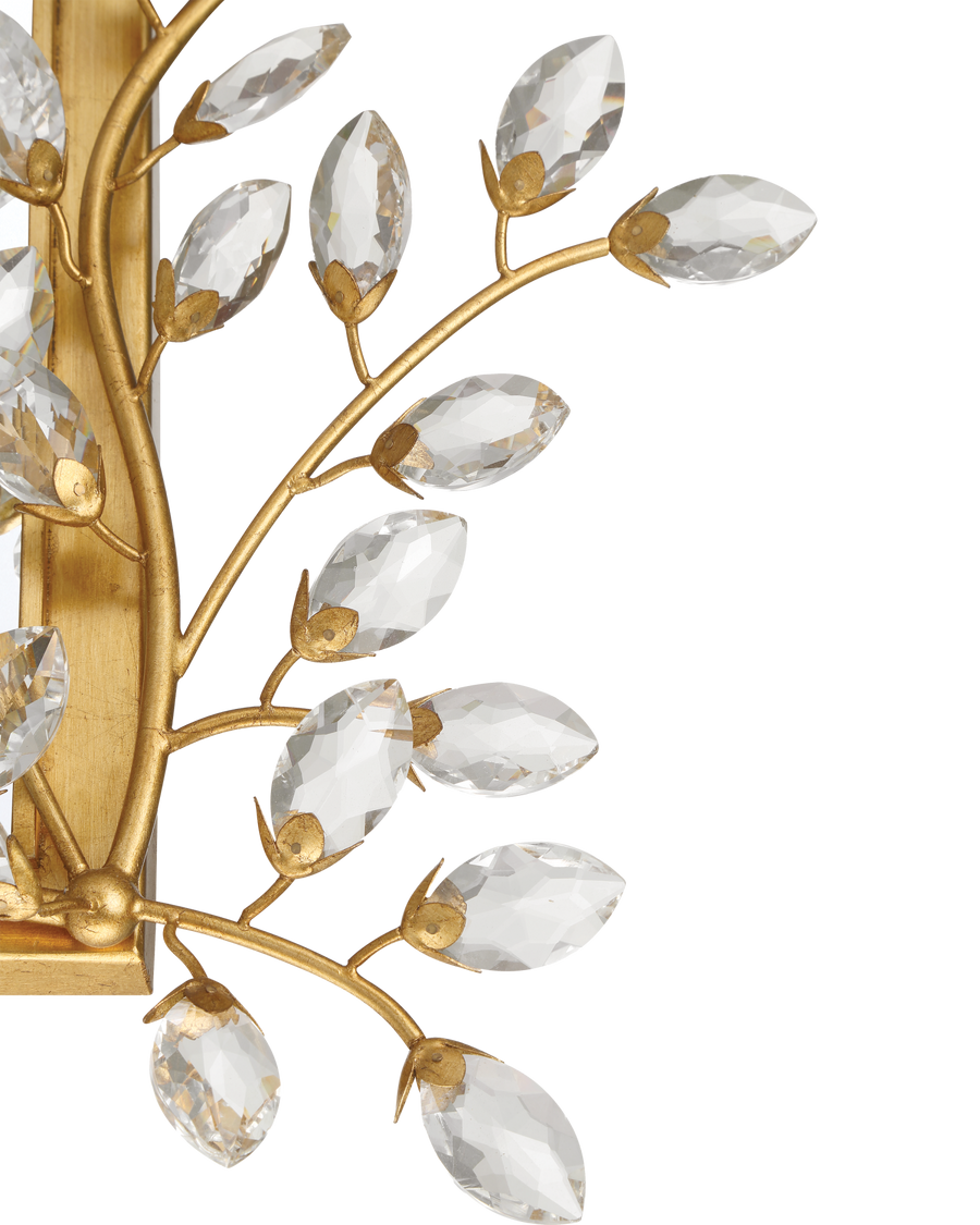 Forget-Me-Not Gold Rectangular Mirror