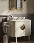 Forget-Me-Not Gold Rectangular Mirror