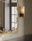 Forget-Me-Not Gold Rectangular Mirror