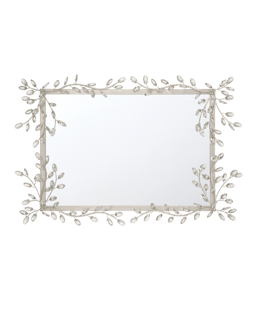 Forget-Me-Not Silver Rectangular Mirror
