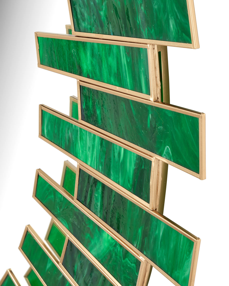 Glasdele Emerald Round Mirror