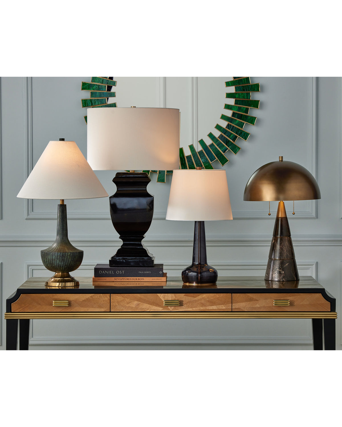 Glasdele Emerald Round Mirror