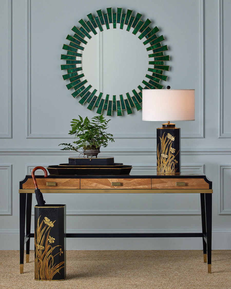 Glasdele Emerald Round Mirror