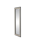 Deanna Ivory Raffia Rectangular Floor Mirror