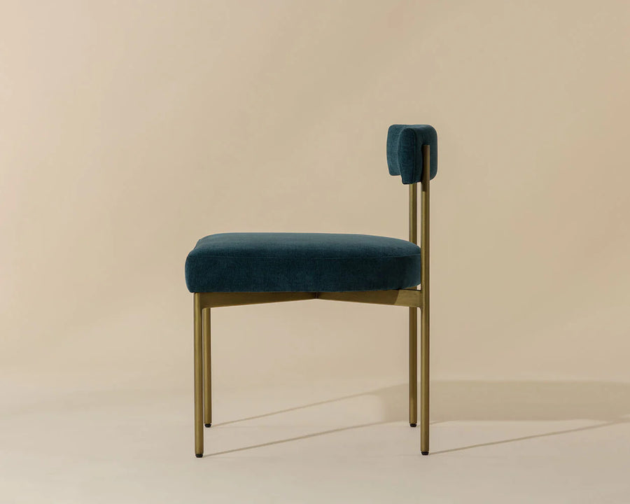 Seneca Dining Chair -(Set of 2) Antique Brass - Danny Teal