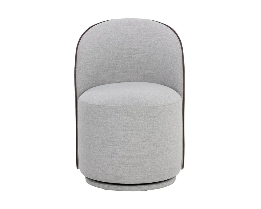 Cavoli Swivel Dining Chair-mina light grey/meg ash - Maison Vogue