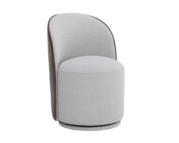 Cavoli Swivel Dining Chair-mina light grey/meg ash - Maison Vogue