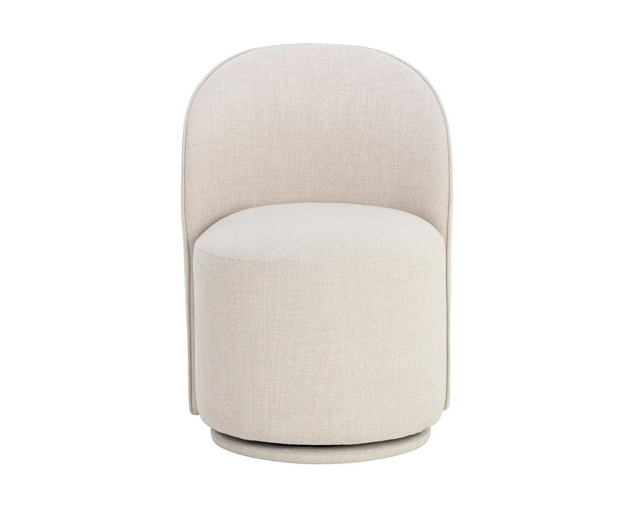 Cavoli Swivel Dining Chair-Effie Linen - Maison Vogue