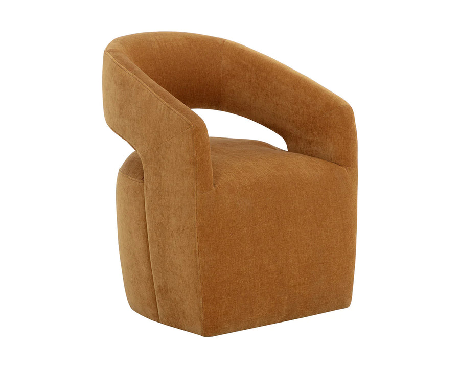 Lloret Wheeled Dining Armchair-Danny Amber