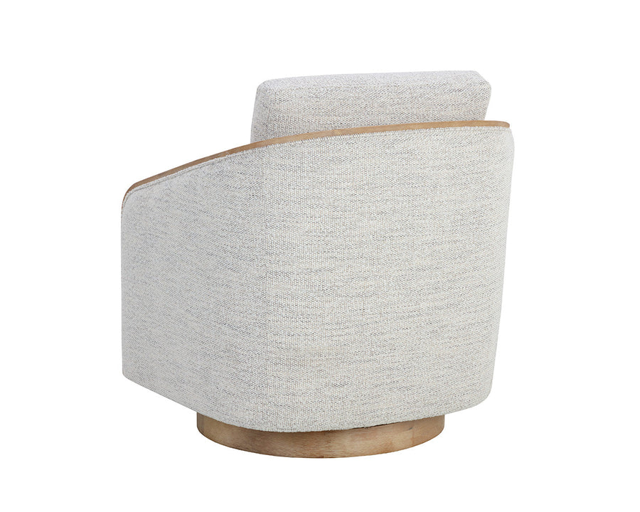 Tasia Swivel Lounge Chair-Merino Cotton