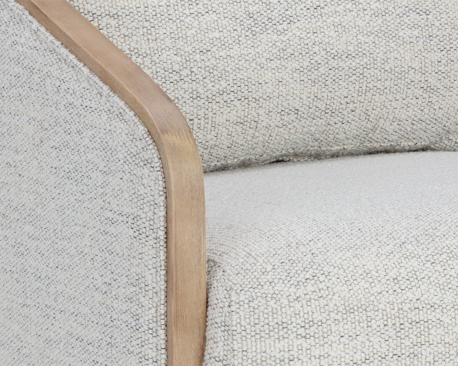 Tasia Swivel Lounge Chair-Merino Cotton