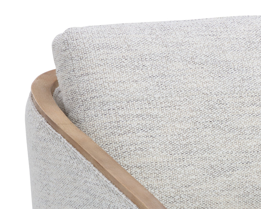 Tasia Swivel Lounge Chair-Merino Cotton