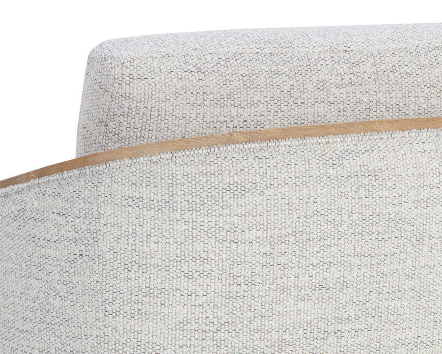 Tasia Swivel Lounge Chair-Merino Cotton