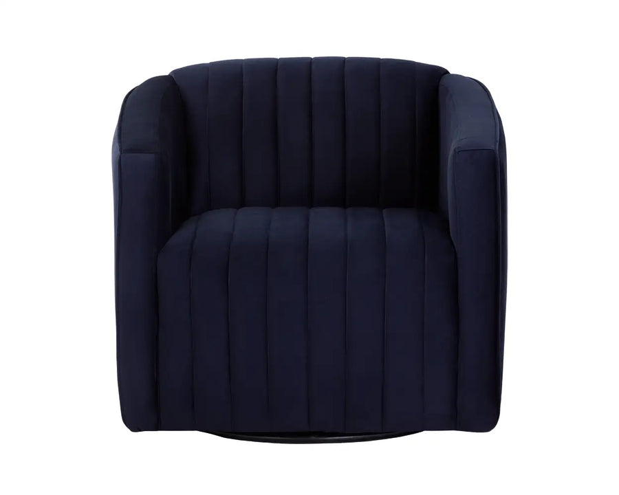 Garrison Swivel Lounge Chair-Abbington Navy