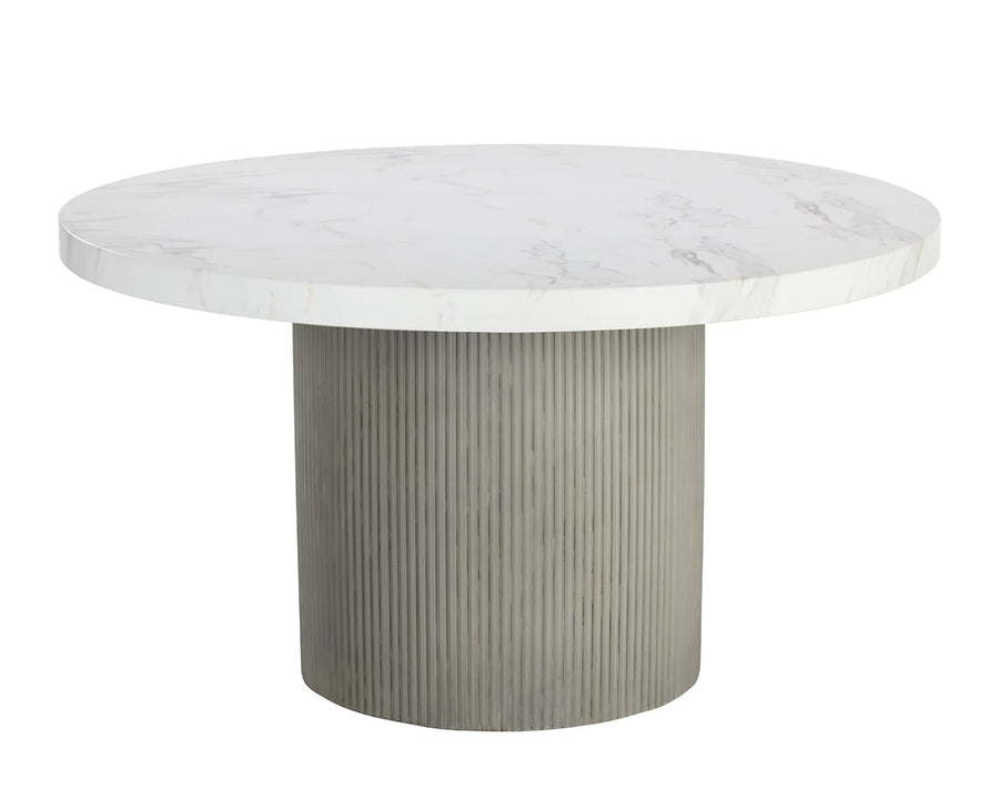 Nicolette Dining Table - Marble Look - 55