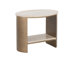 Roshni End Table - Oval - Maison Vogue