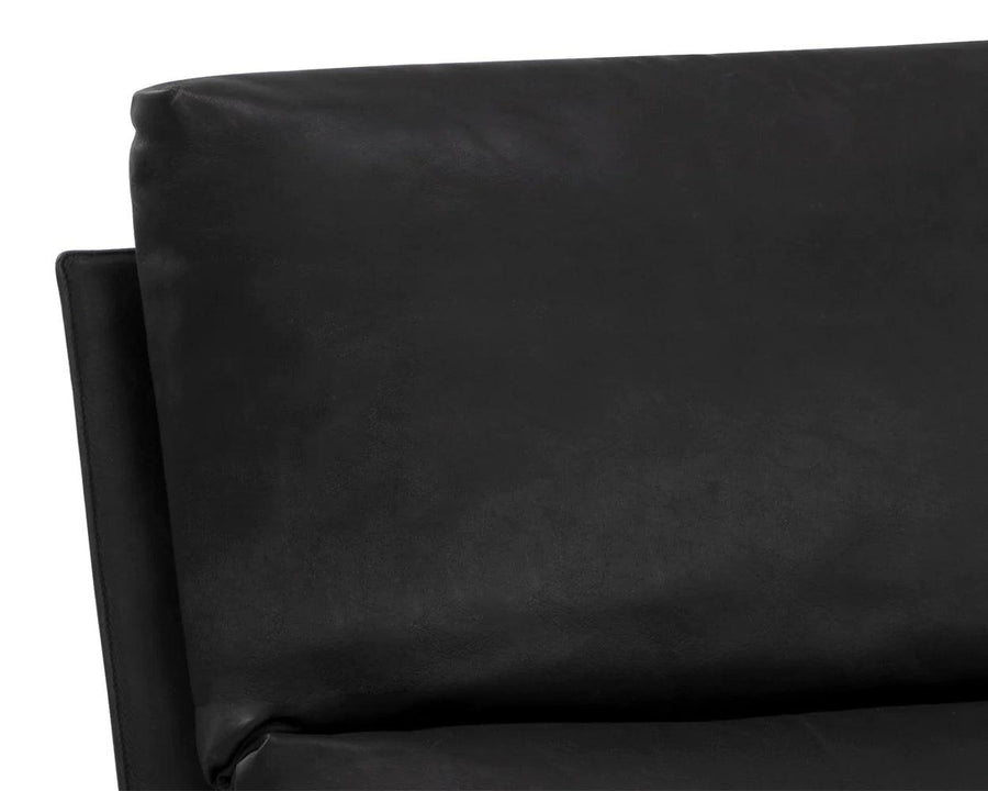 Zancor Lounge Chair - Antique Brass-Black - Maison Vogue