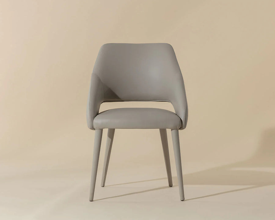 Galen Dining Chair - Linea Light Grey Leather