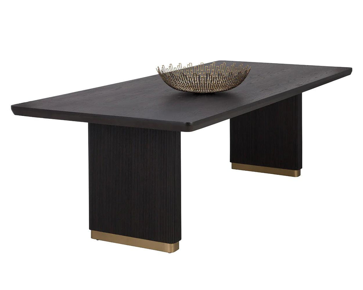Kalla Dining Table - 96"-Charcoal - Maison Vogue