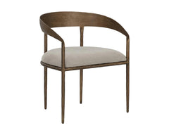 Zanatta Dining Armchair-Zenith Taupe Grey - Maison Vogue