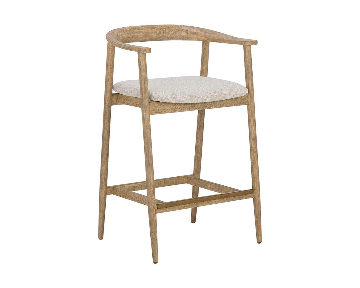 Jeremy Counter Stool - Weathered Oak - Maison Vogue