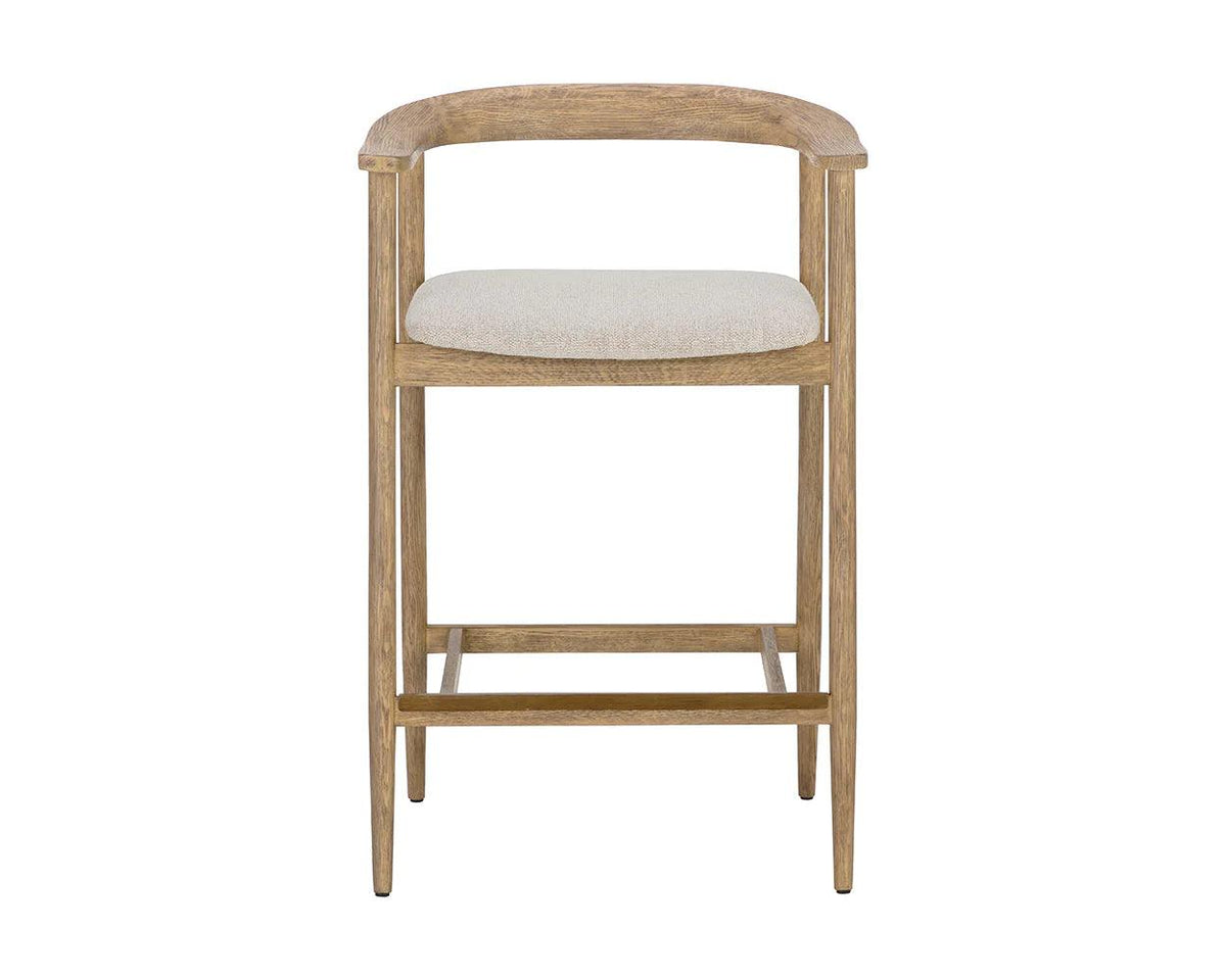 Jeremy Counter Stool - Weathered Oak - Maison Vogue