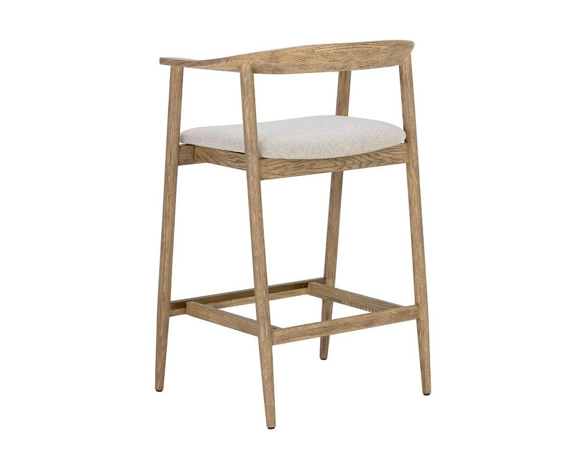 Jeremy Counter Stool - Weathered Oak - Maison Vogue