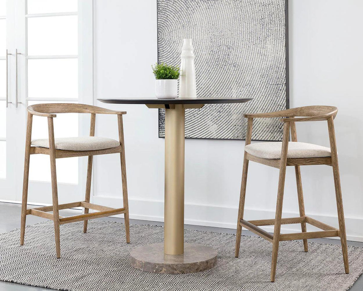 Jeremy Counter Stool - Weathered Oak - Maison Vogue