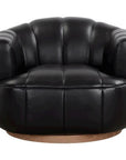 Tadeo Swivel Lounge Chair - Rustic Oak - Maison Vogue