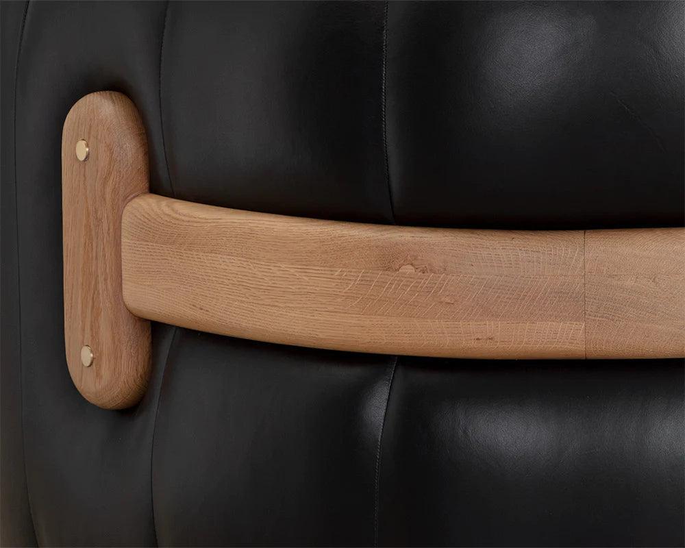 Tadeo Swivel Lounge Chair - Rustic Oak - Maison Vogue