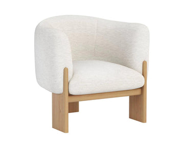 Trine Lounge Chair-Dove Cream