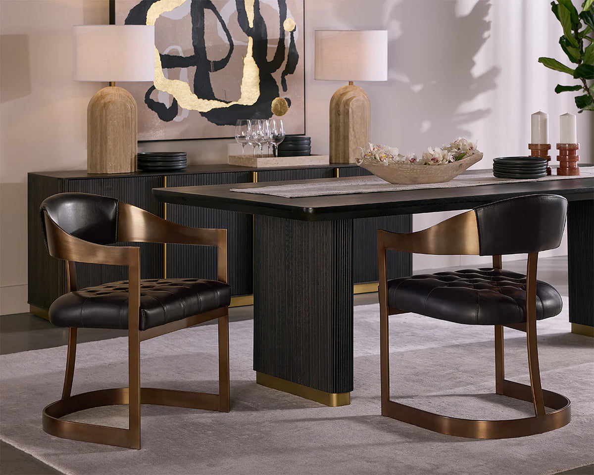 Kalla Dining Table - 96"-Charcoal