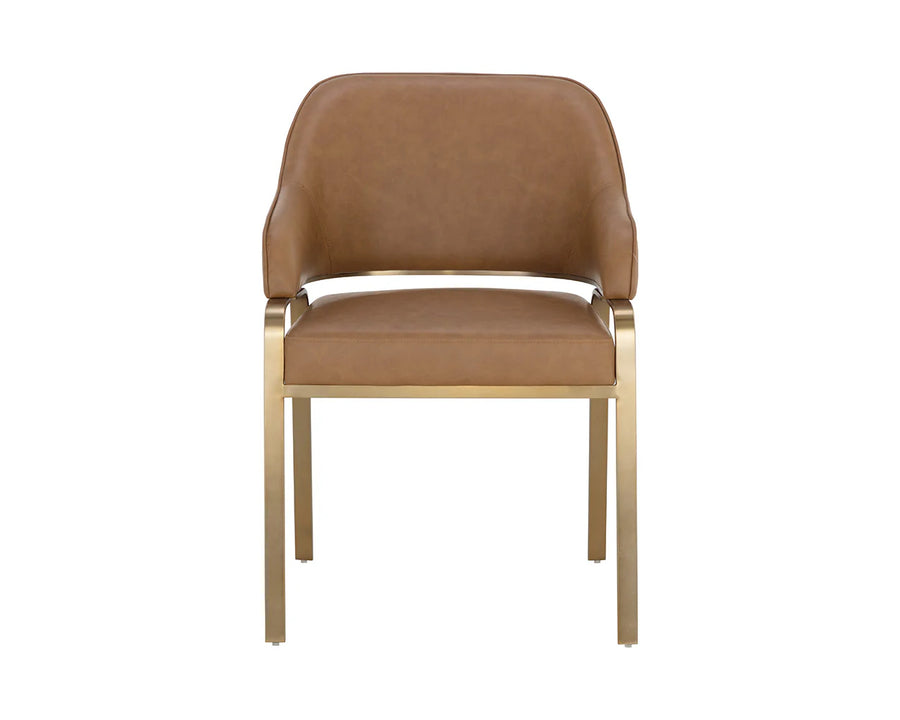 Malachi Dining Armchair-Milliken Cognac